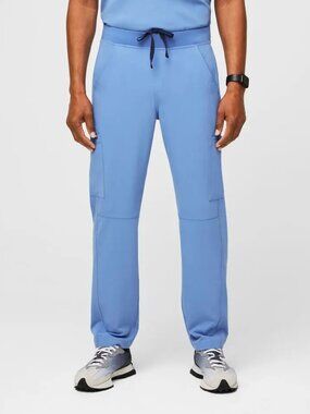 Figs Men's Axim Straight-Leg Scrub Pant Ceil Blue Size Small